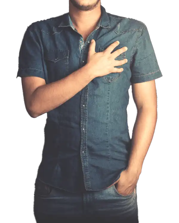 Data recovery advisor with hand over his heart making a promise to all customres who we perform data recovery service for.